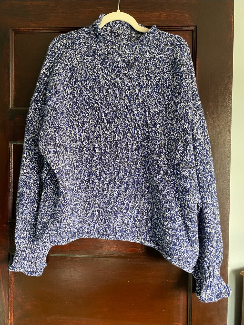 J.Crew 2025 Rollneck Blue Marled Sweater-L - Picture 2 of 6